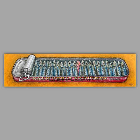 toile, art canvas, sardines, appats, lure