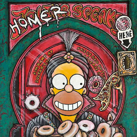 toile, art canvas, homer simpson, film Big, Big movie, beignes, donuts